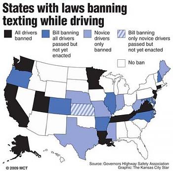 New Texting/Driving Laws in Texas-graphic-states-laws-banning-texting-while-driving.jpg