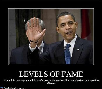 Funny Political Cartoons and Memes-political-pictures-harper-obama-levels-fame.jpg