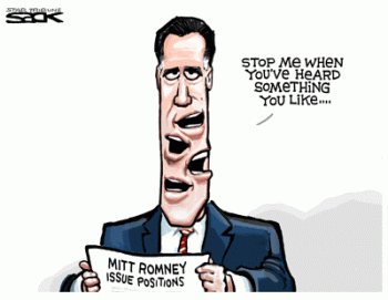 Funny Political Cartoons and Memes-romney-cartoon-double-speak.gif