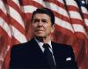 Reagan With Flag Bckgrnd